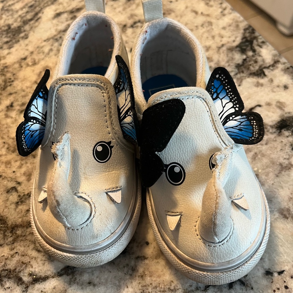 Toddler Size 8 Elephant Butterfly Vans